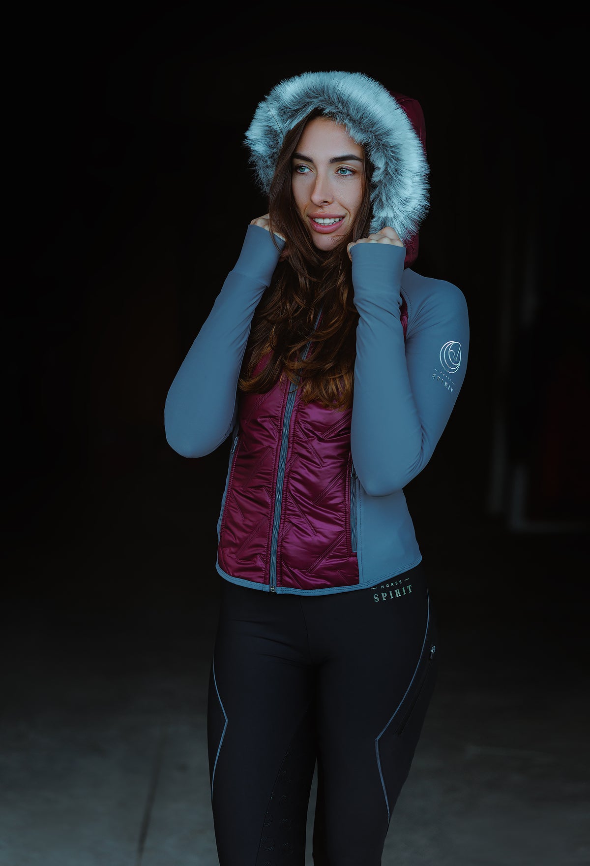 Horse Spirit Riding Hybrid Jacket Blackberry