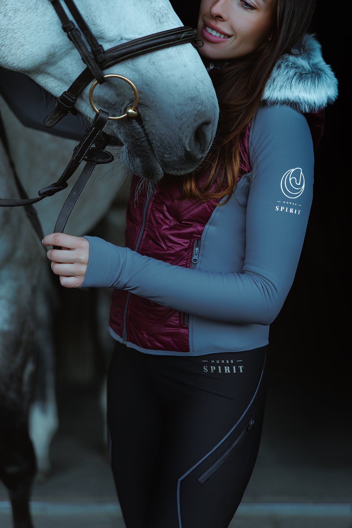 Horse Spirit Riding Hybrid Jacket Blackberry