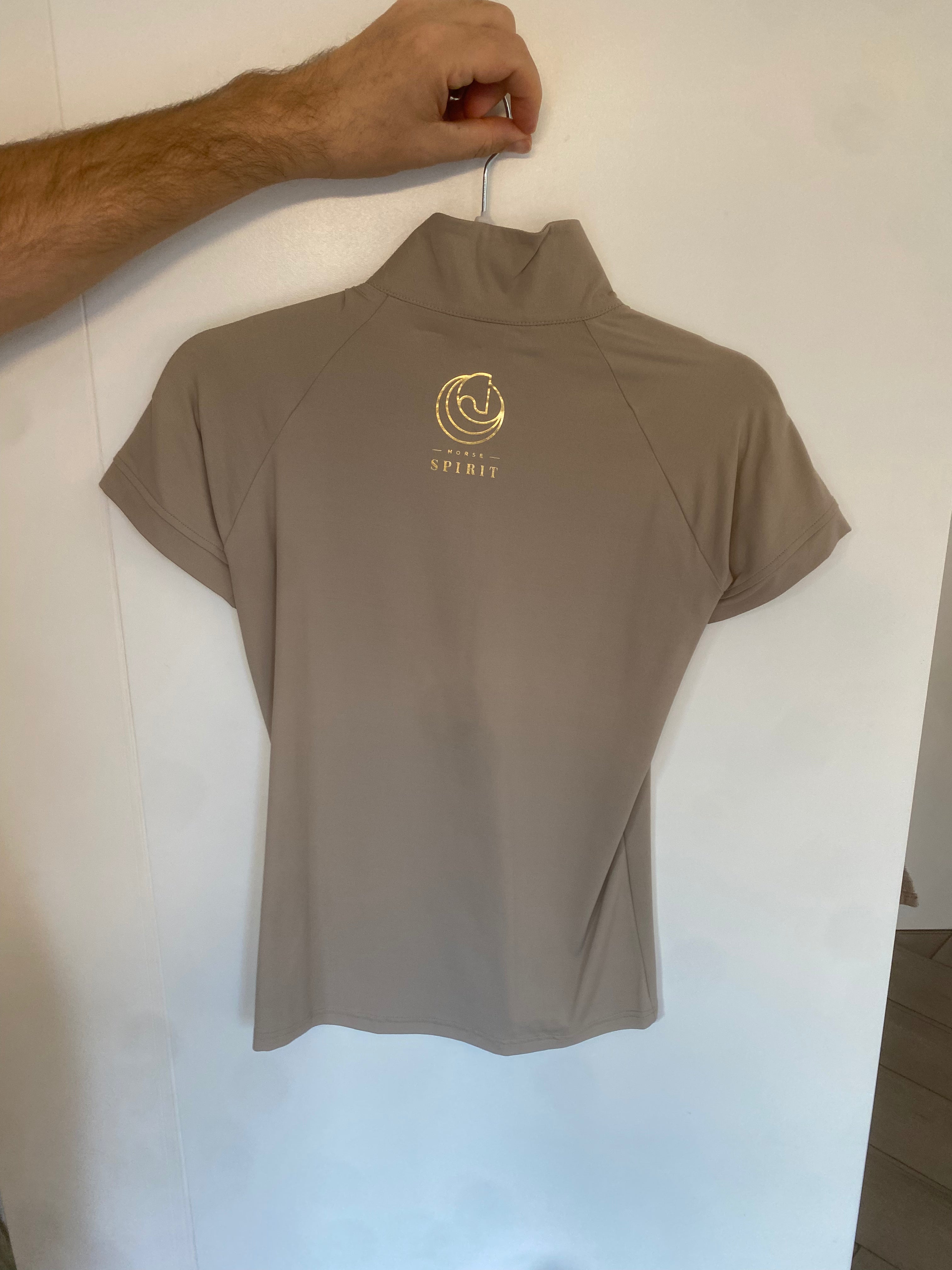 Horse Spirit Basic Rij-T-shirt Beige