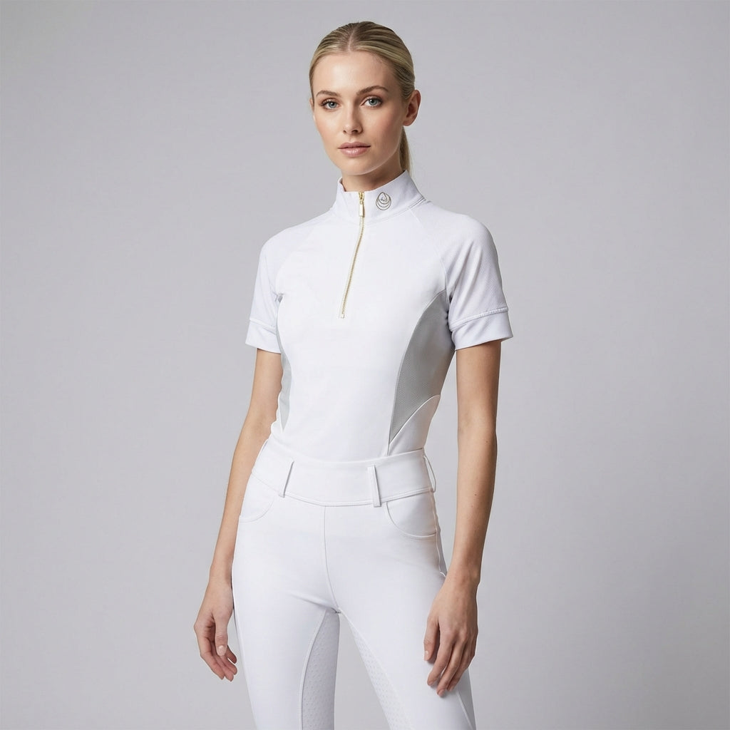 Horse Spirit Show Riding T-Shirt Wit Grijs