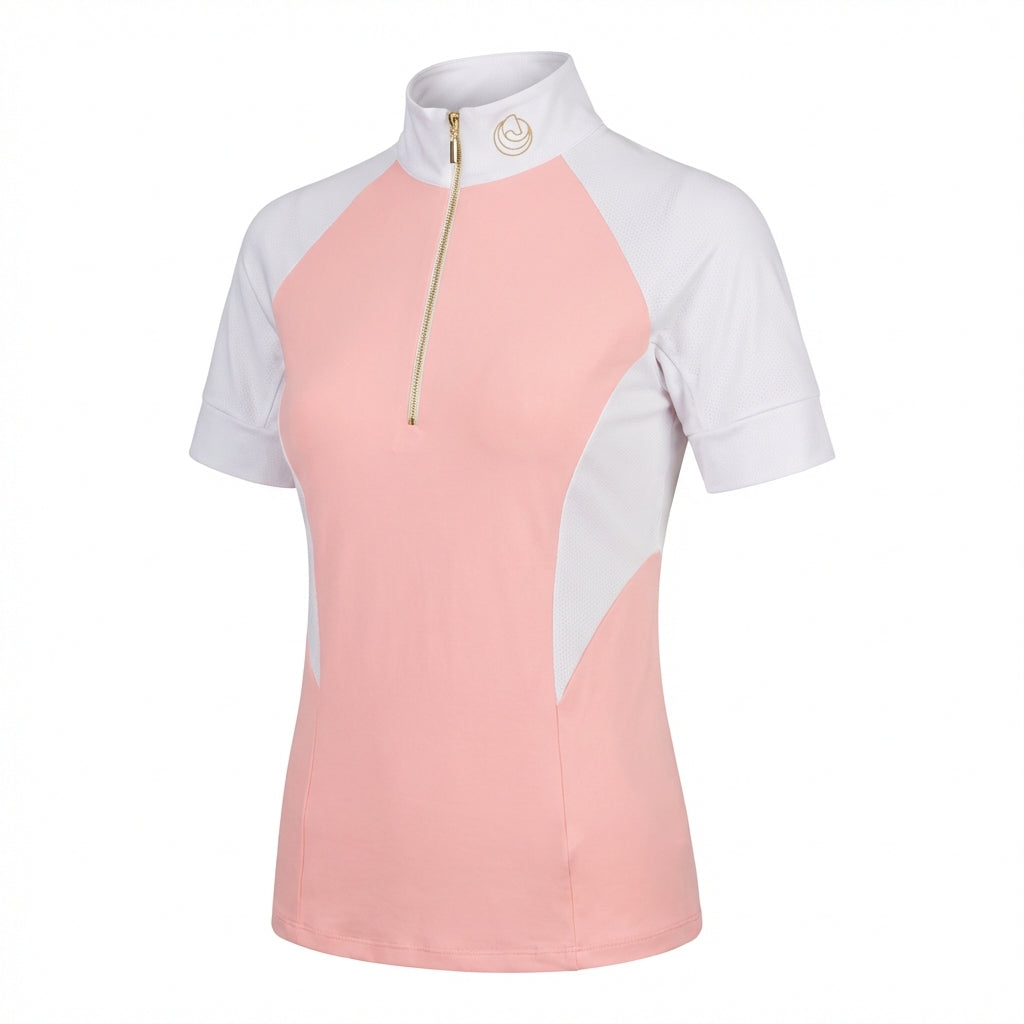 Horse Spirit Show Riding T-Shirt Pink White