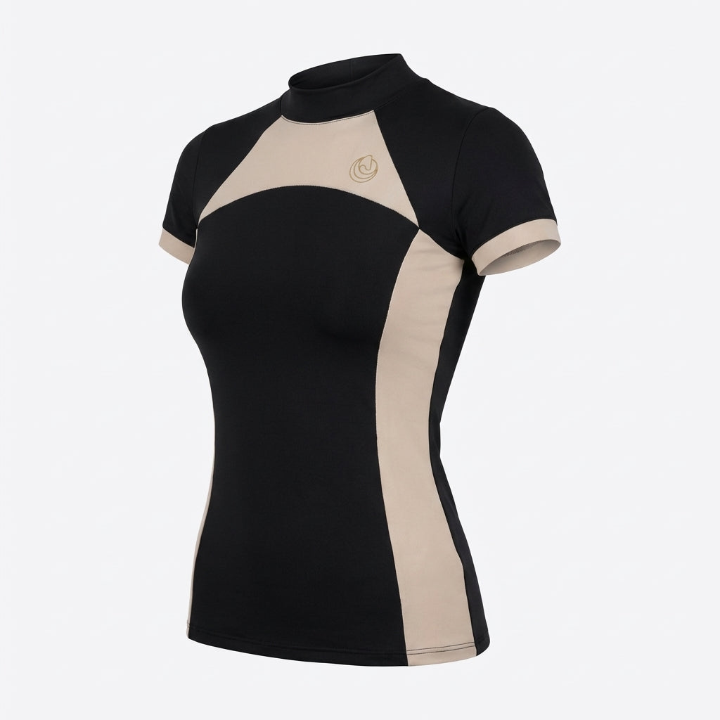 Horse Spirit  Rijden T-shirt Puur - Zwart Beige