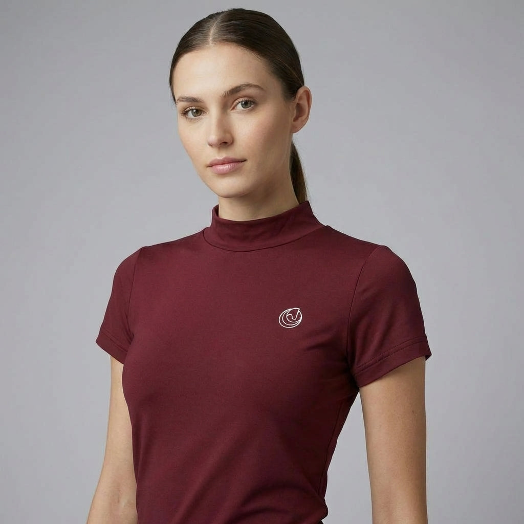 Horse Spirit Riding T-Shirt Line - Basic Bordeaux