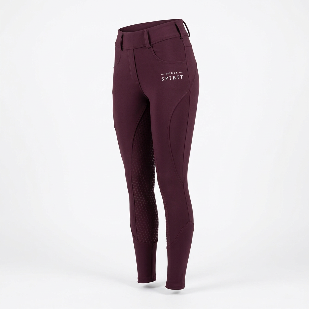 Horse Spirit Riding Leggings Bordo