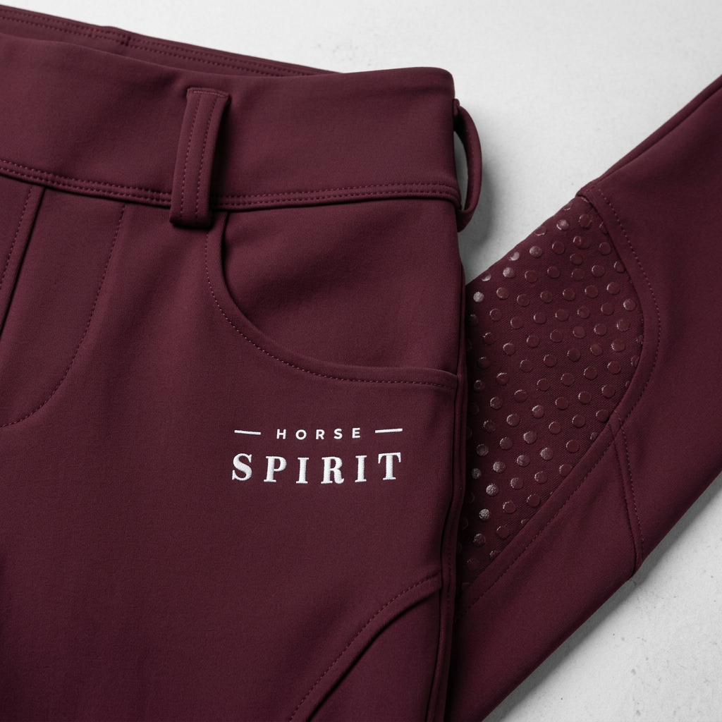 Horse Spirit Riding Leggings Bordo