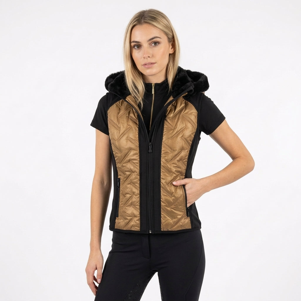 Horse Spirit Riding Bodywarmer Bronze and Black