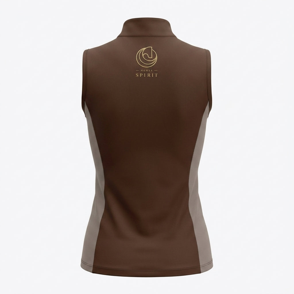 Horse Spirit Riding Tank Top Line Brown