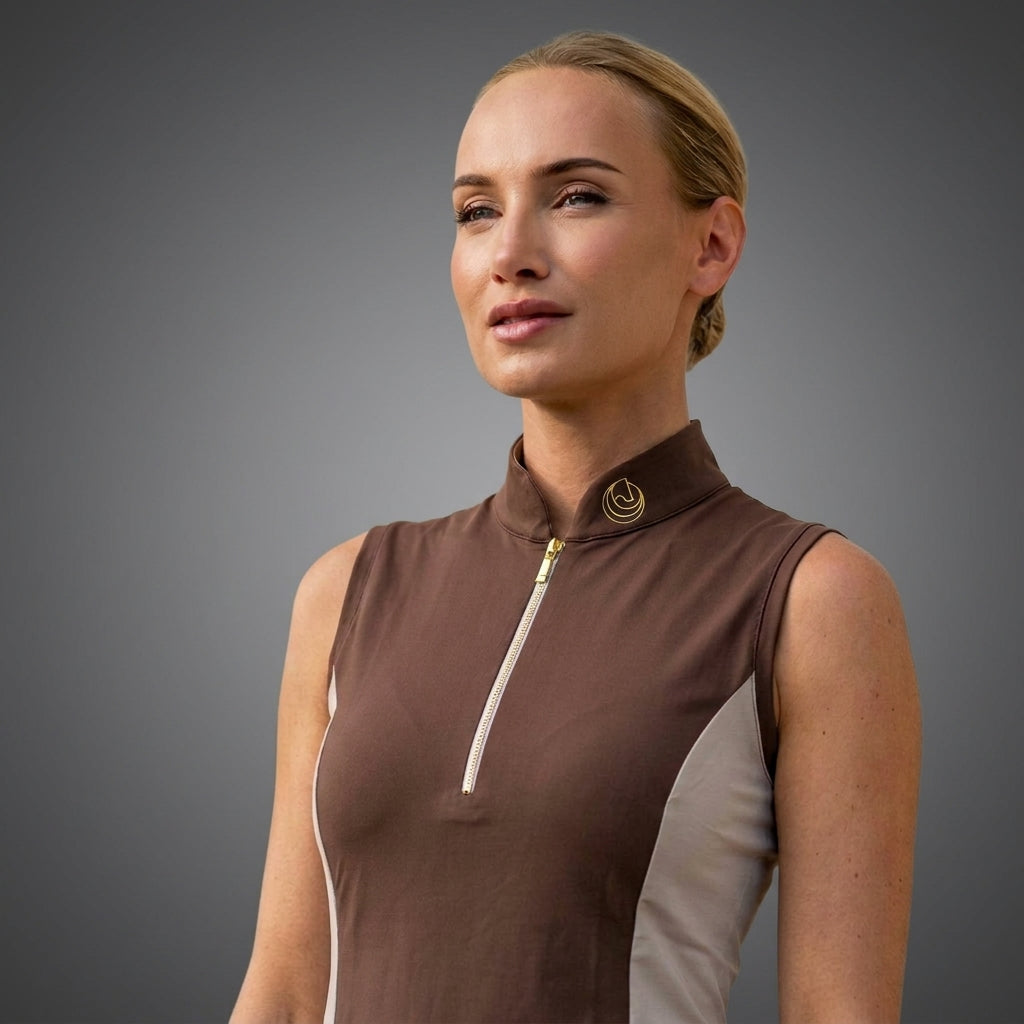 Horse Spirit Riding Tank Top Line Brown