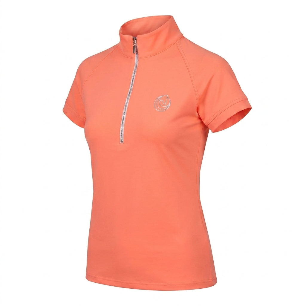 Horse Spirit Basic Rij-T-shirt Perzik