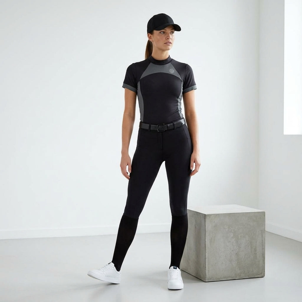 Horse Spirit Rij T-shirt Puur - Zwart Grijs