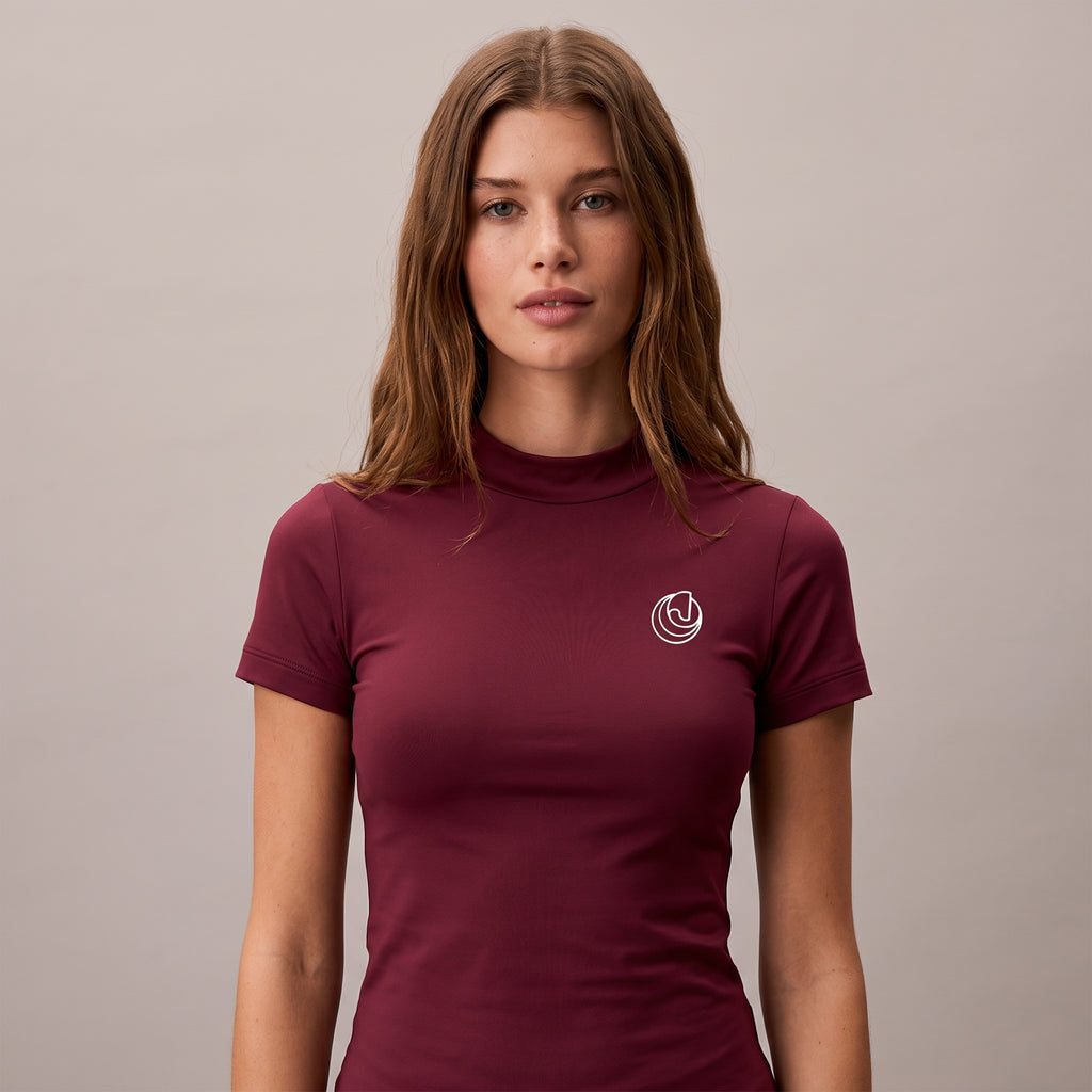 Horse Spirit Riding T-Shirt Line - Basic Bordeaux