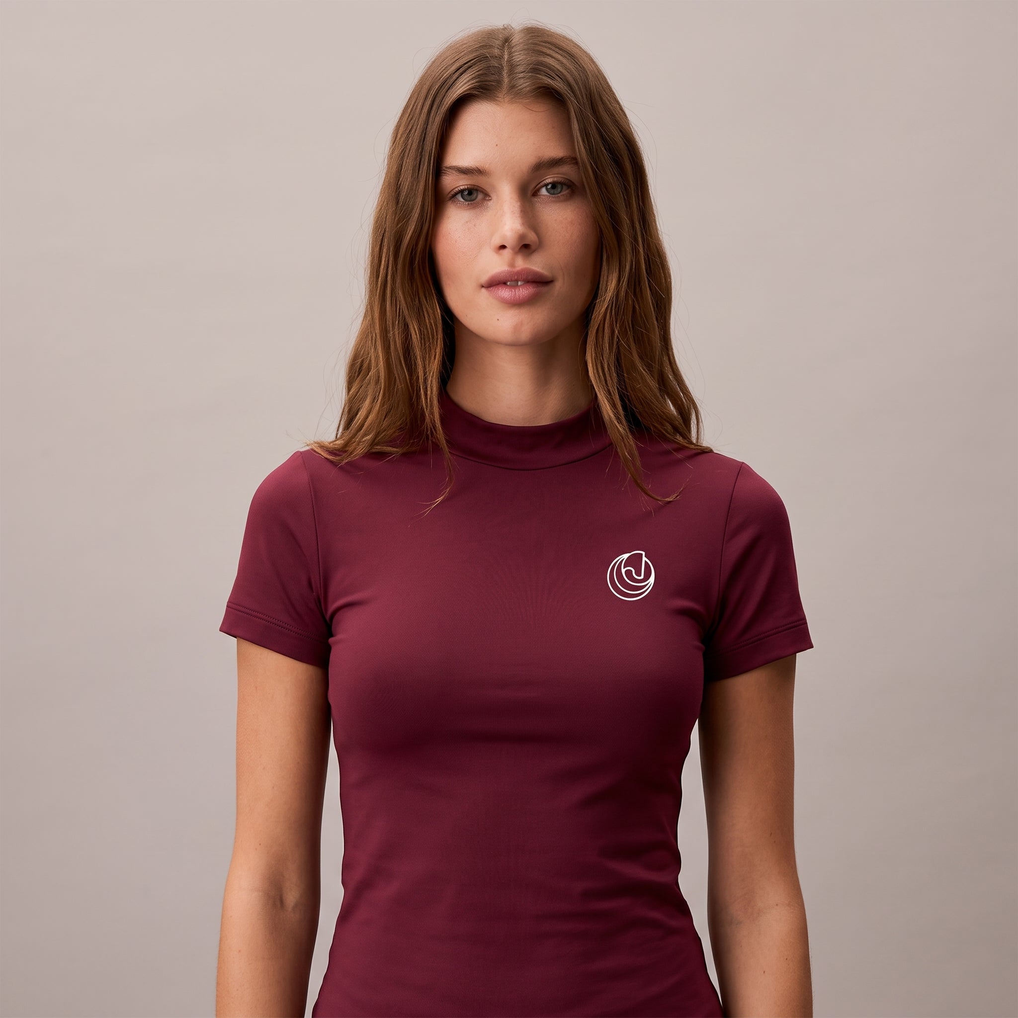 Horse Spirit Riding T-Shirt Line - Basic Bordeaux