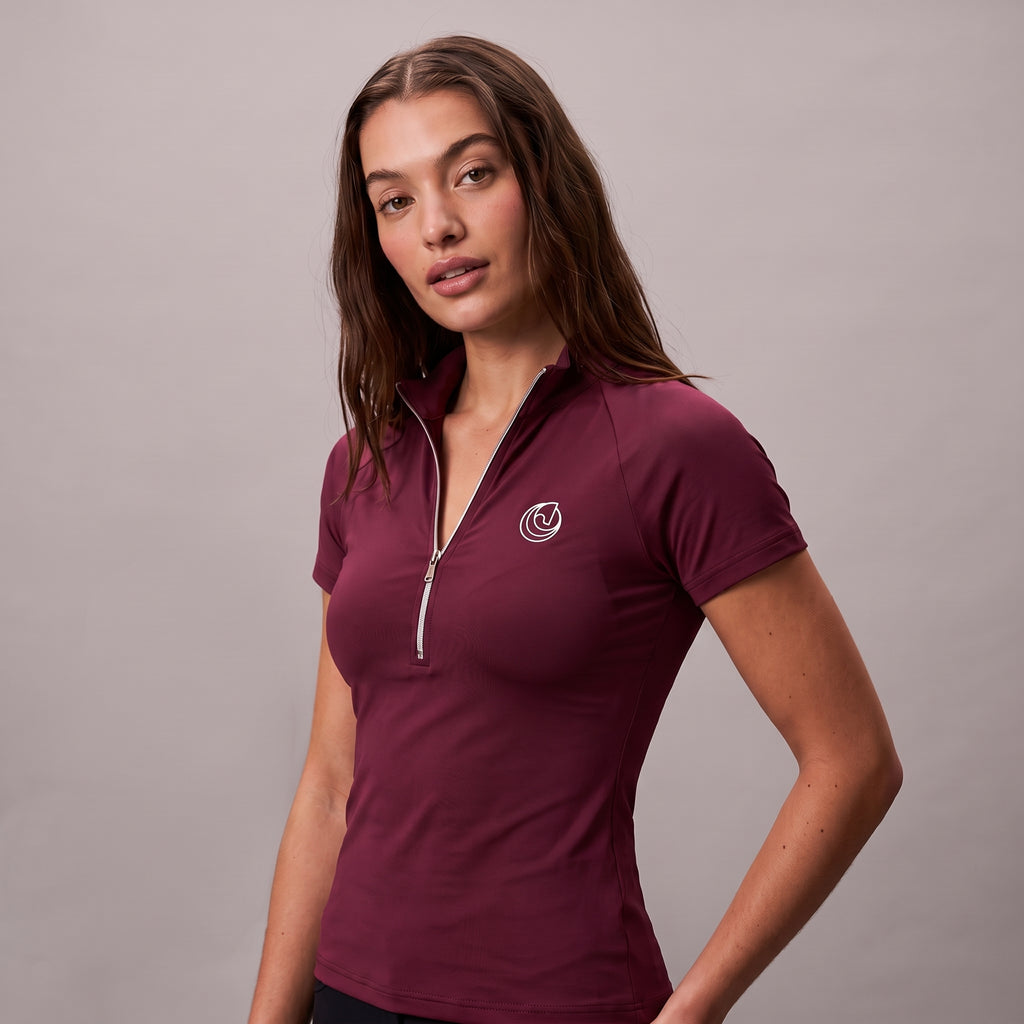 Horse Spirit Basic Riding T-Shirt Bourgogne