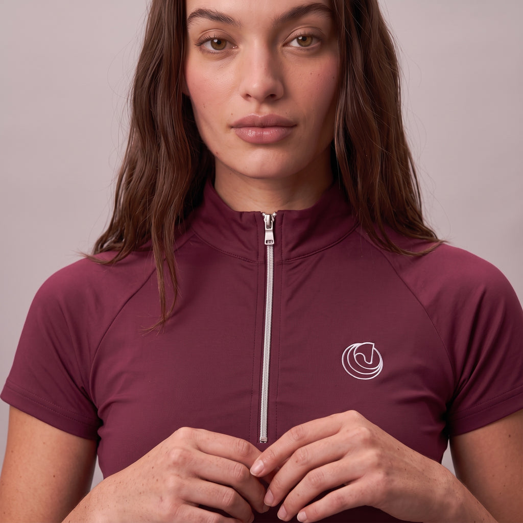 Horse Spirit Basic Riding T-Shirt Bourgogne