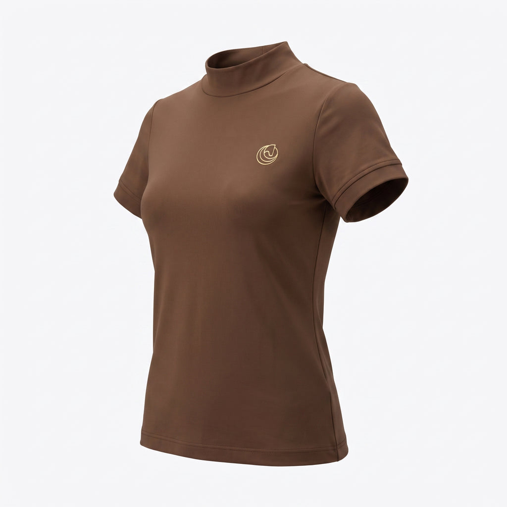 Horse Spirit Riding T-shirt Line - Brown