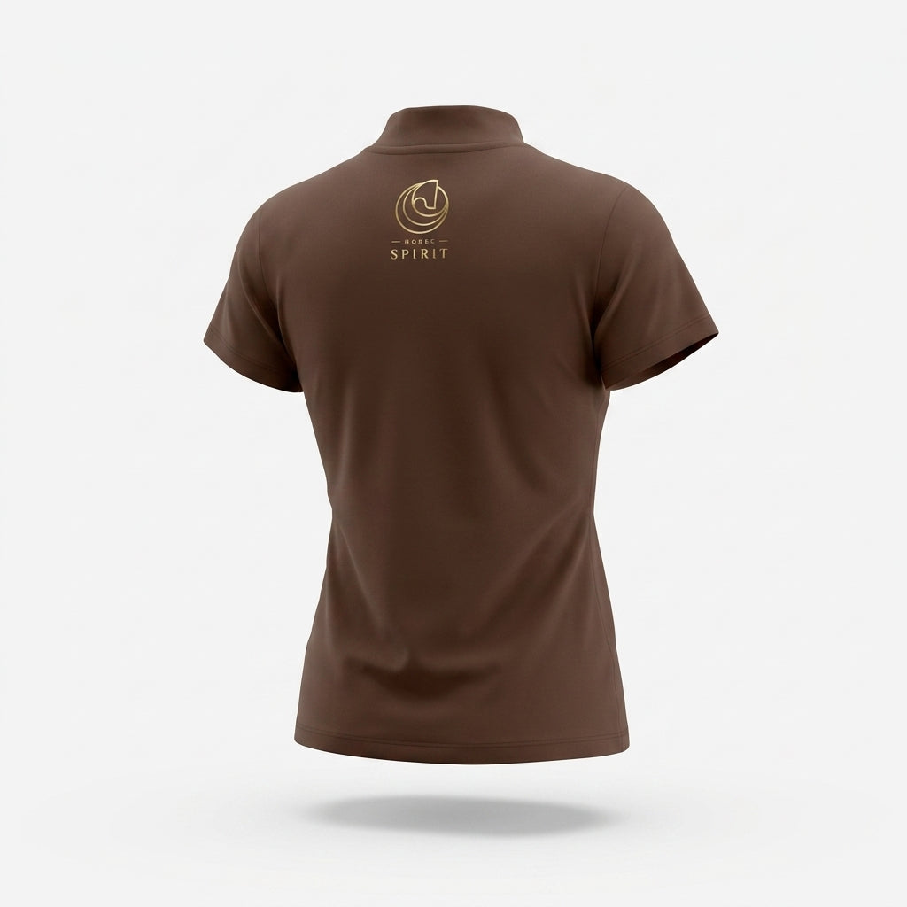 Horse Spirit Riding T-shirt Line - Brown