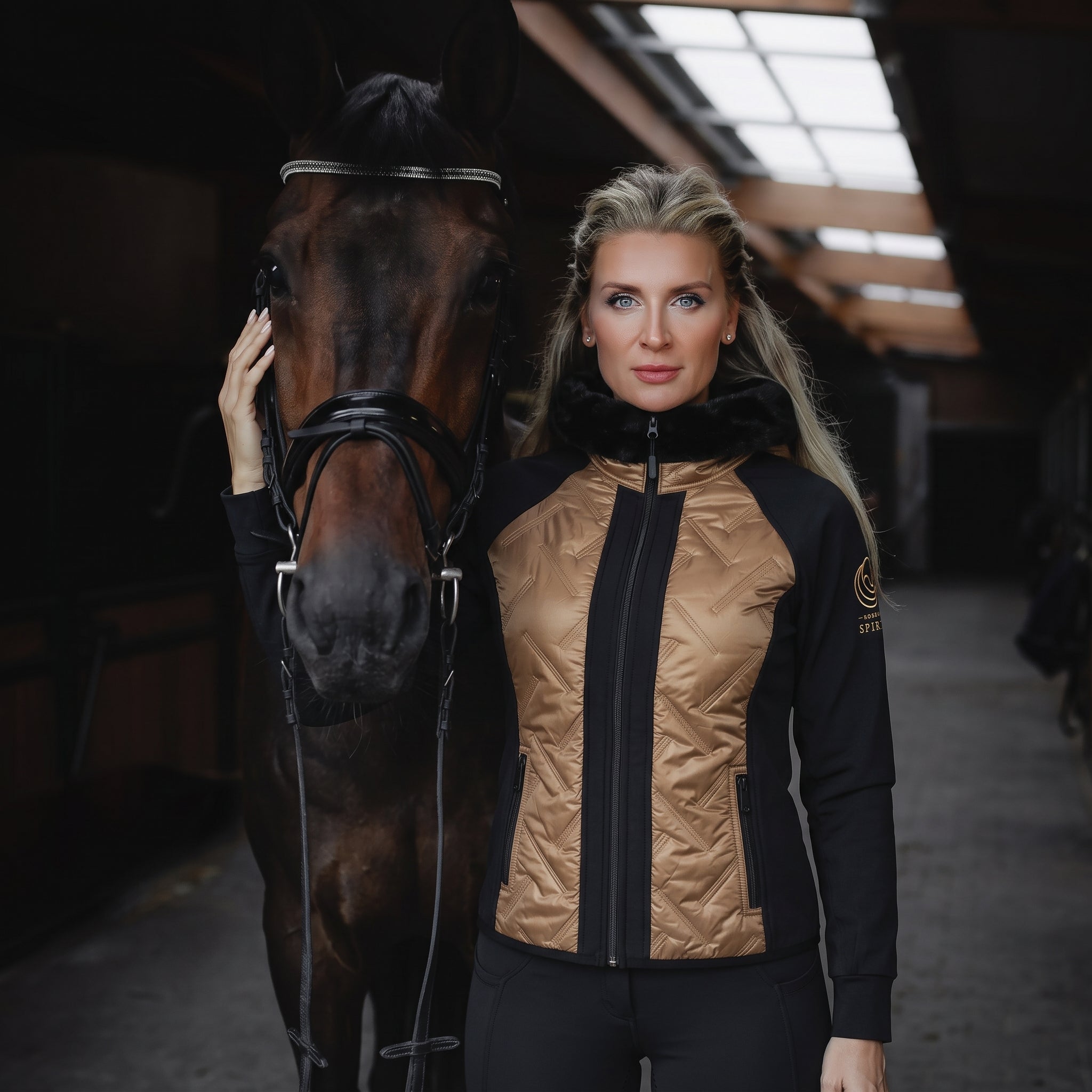 Horse Spirit Hybrid Riding Jacket Bronze Black