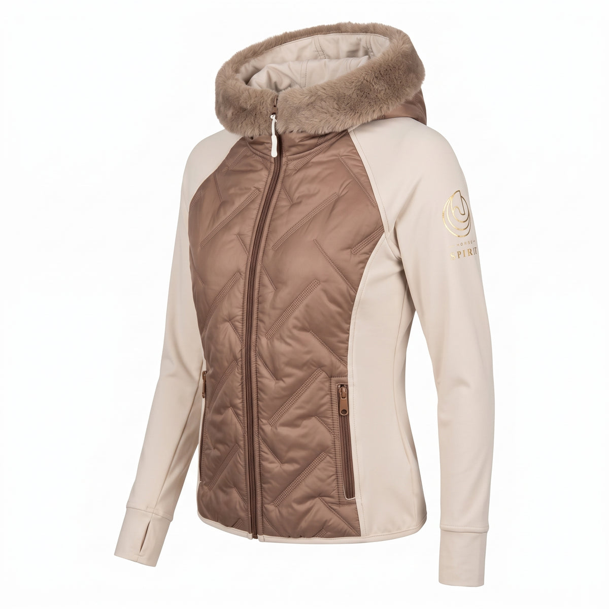 Horse Spirit Riding Hybrid Jacket Brown
